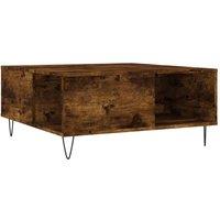 Berkfield Home Coffee Table Smoked Oak 80x80x36.5 cm Engineered Wood in Brown