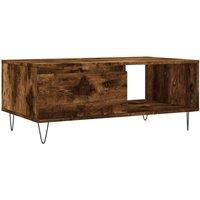 Berkfield Home Coffee Table Smoked Oak 90x50x36.5 cm Engineered Wood in Brown