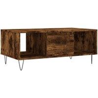 Berkfield Home Coffee Table Smoked Oak 90x50x36.5 cm Engineered Wood in Brown