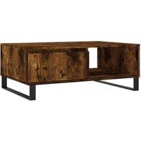 Berkfield Home Coffee Table Smoked Oak 90x60x35 cm Engineered Wood in Brown | Size: 90 x 60 x 35 cm