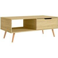 Berkfield Home Coffee Table Sonoma Oak 100x49.5x43 cm Engineered Wood in Light Brown