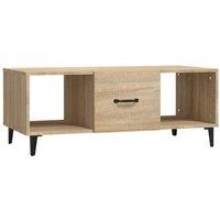 Berkfield Home Coffee Table Sonoma Oak 102x50x40 cm Engineered Wood in Brown | Size: 102 x 50 x 40 cm