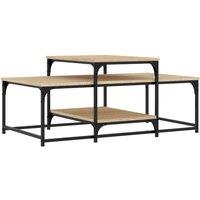 Berkfield Home Coffee Table Sonoma Oak 102x60x45 cm Engineered Wood in Light Tan | Size: 102 x 60 x 45 cm