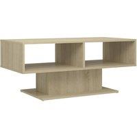 Berkfield Home Coffee Table Sonoma Oak 103.5x50x44.5 cm Engineered Wood in Light Tan