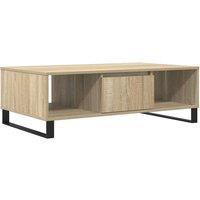 Berkfield Home Coffee Table Sonoma Oak 104x60x35 cm Engineered Wood in Light Brown | Size: 104 x 60 x 35 cm