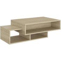 Berkfield Home Coffee Table Sonoma Oak 105x55x32 cm Engineered Wood in Light Tan | Size: 105 x 55 x 32 cm