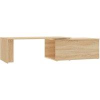 Berkfield Home Coffee Table Sonoma Oak 150x50x35 cm Engineered Wood in Light Tan | Size: 150 x 50 x 35 cm