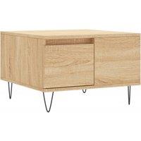 Berkfield Home Coffee Table Sonoma Oak 55x55x36.5 cm Engineered Wood in Light Brown