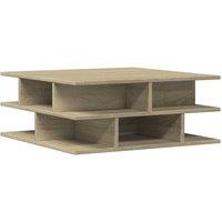 Berkfield Home Coffee Table Sonoma Oak 70x70x29 cm Engineered Wood in Light Tan | Size: 70 x 70 x 29 cm