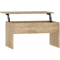 Berkfield Home Coffee Table Sonoma Oak 80x50.5x41.5 cm Engineered Wood in Light Oak