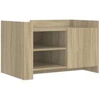 Berkfield Home Coffee Table Sonoma Oak 80x50x50 cm Engineered Wood in Light Tan | Size: 80 x 50 x 50 cm