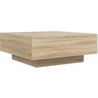 Berkfield Home Coffee Table Sonoma Oak 80x80x31 cm Engineered Wood in Light Tan | Size: 80 x 80 x 31 cm