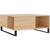 Berkfield Home Coffee Table Sonoma Oak 80x80x36.5 cm Engineered Wood in Light Brown