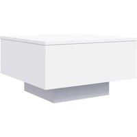 Berkfield Home Coffee Table White 55x55x31 cm Engineered Wood | Size: 55 x 55 x 31 cm