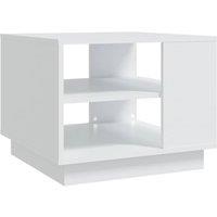 Berkfield Home Coffee Table White 55x55x43 cm Engineered Wood | Size: 55 x 55 x 43 cm