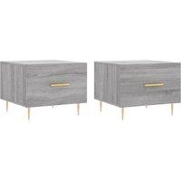 Berkfield Home Coffee Tables 2 pcs Grey Sonoma 50x50x40 cm Engineered Wood | Size: 50 x 50 x 40 cm