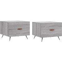 Berkfield Home Coffee Tables 2 pcs Grey Sonoma 50x50x40 cm Engineered Wood | Size: 50 x 50 x 40 cm