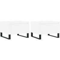 Berkfield Home Coffee Tables 2 pcs White 50x46x35 cm Engineered Wood | Size: 50 x 46 x 35 cm