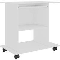 Berkfield Home Computer Desk White 80x50x75 cm Engineered Wood | Size: 80 x 50 x 75 cm