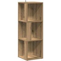 Berkfield Home Corner Cabinet Artisan Oak 33x33x100 cm Engineered Wood in Brown | Size: 33 x 33 x 100 cm