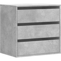 Berkfield Home Corner Chest of Drawers Concrete Grey 60x41x58 cm Engineered Wood | Size: 60 x 41 x 58 cm