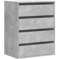 Berkfield Home Corner Chest of Drawers Concrete Grey 60x41x76 cm Engineered Wood | Size: 60 x 41 x 76 cm