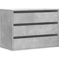 Berkfield Home Corner Chest of Drawers Concrete Grey 80x41x58 cm Engineered Wood | Size: 80 x 41 x 58 cm
