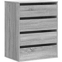 Berkfield Home Corner Chest of Drawers Grey Sonoma 60x41x76 cm Engineered Wood | Size: 60 x 41 x 76 cm
