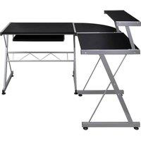Berkfield Home Corner Computer Desk Black 132x112x99 cm Engineered Wood | Size: 132 x 112 x 99 cm