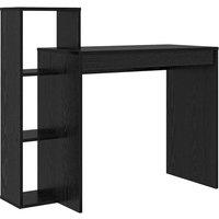 Berkfield Home Computer Desk Black oak Engineered wood, Black oak veneer Compact