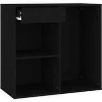 Berkfield Home Cosmetic Cabinet Black 80x40x75 cm Engineered Wood | Size: 80 x 40 x 75 cm
