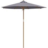 Berkfield Home Dark Grey Garden Parasol 240x260 cm Bamboo