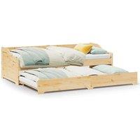Berkfield Home Daybed with Trundle without Mattress IRUN 90x200 cm in Natural