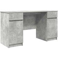 Berkfield Home Desk Concrete Grey 140x49x76 cm Engineered Wood | Size: 140 x 49 x 76 cm