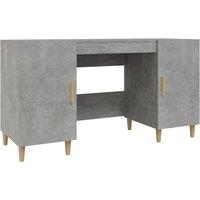 Berkfield Home Desk Concrete Grey 140x50x75 cm Engineered Wood | Size: 140 x 50 x 75 cm