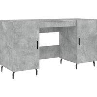 Berkfield Home Desk Concrete Grey 140x50x75 cm Engineered Wood | Size: 140 x 50 x 75 cm
