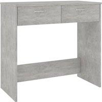 Berkfield Home Desk Concrete Grey 80x40x75 cm Engineered Wood | Size: 80 x 40 x 75 cm