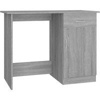 Berkfield Home Desk Grey Sonoma 100x50x76 cm Engineered Wood | Size: 100 x 50 x 76 cm