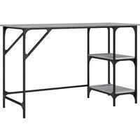 Berkfield Home Desk Grey Sonoma 120x50x75 cm Metal & Engineered Wood | Size: 120 x 50 x 75 cm