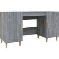 Berkfield Home Desk Grey Sonoma 140x50x75 cm Engineered Wood | Size: 140 x 50 x 75 cm