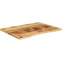 Berkfield Home Desk Top with Curve 100x80x2.5 cm Solid Wood Rough Mango in Brown