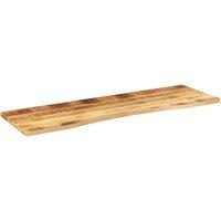 Berkfield Home Desk Top with Curve 160x50x2.5 cm Solid Wood Rough Mango in Brown