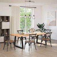 Berkfield Home Dining Table Legs V-Shape 2 pcs Black 90x(72-73.3) cm Steel