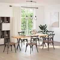 Berkfield Home Dining Table Legs X-Shaped 2 pcs Anthracite 50x(72-73) cm Steel in Dark Grey