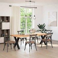 Berkfield Home Dining Table Legs X-Shaped 2 pcs Black 80x(72-73) cm Steel