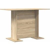 Berkfield Home Dining Table Sonoma Oak 110x60x75 cm Engineered Wood in Beige | Size: 110 x 60 x 75 cm