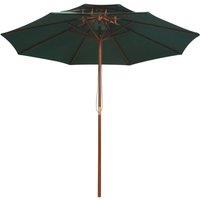 Berkfield Home Double Decker Parasol 270x270 cm Wooden Pole Green