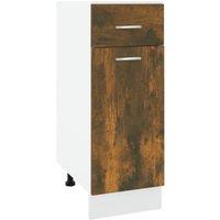 Berkfield Home Drawer Bottom Cabinet Smoked Oak 30x46x81.5 cm Engineered Wood in Brown