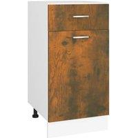Berkfield Home Drawer Bottom Cabinet Smoked Oak 40x46x81.5 cm Engineered Wood in Brown