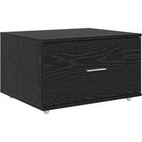 Berkfield Home Drawer Cabinet Black oak Engineered wood Compact Drawer Cabinet